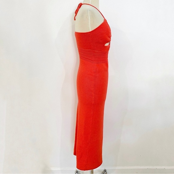 Torn by Ronny Kobo crochet knit cut out midi halter dress - Picture 3 of 11
